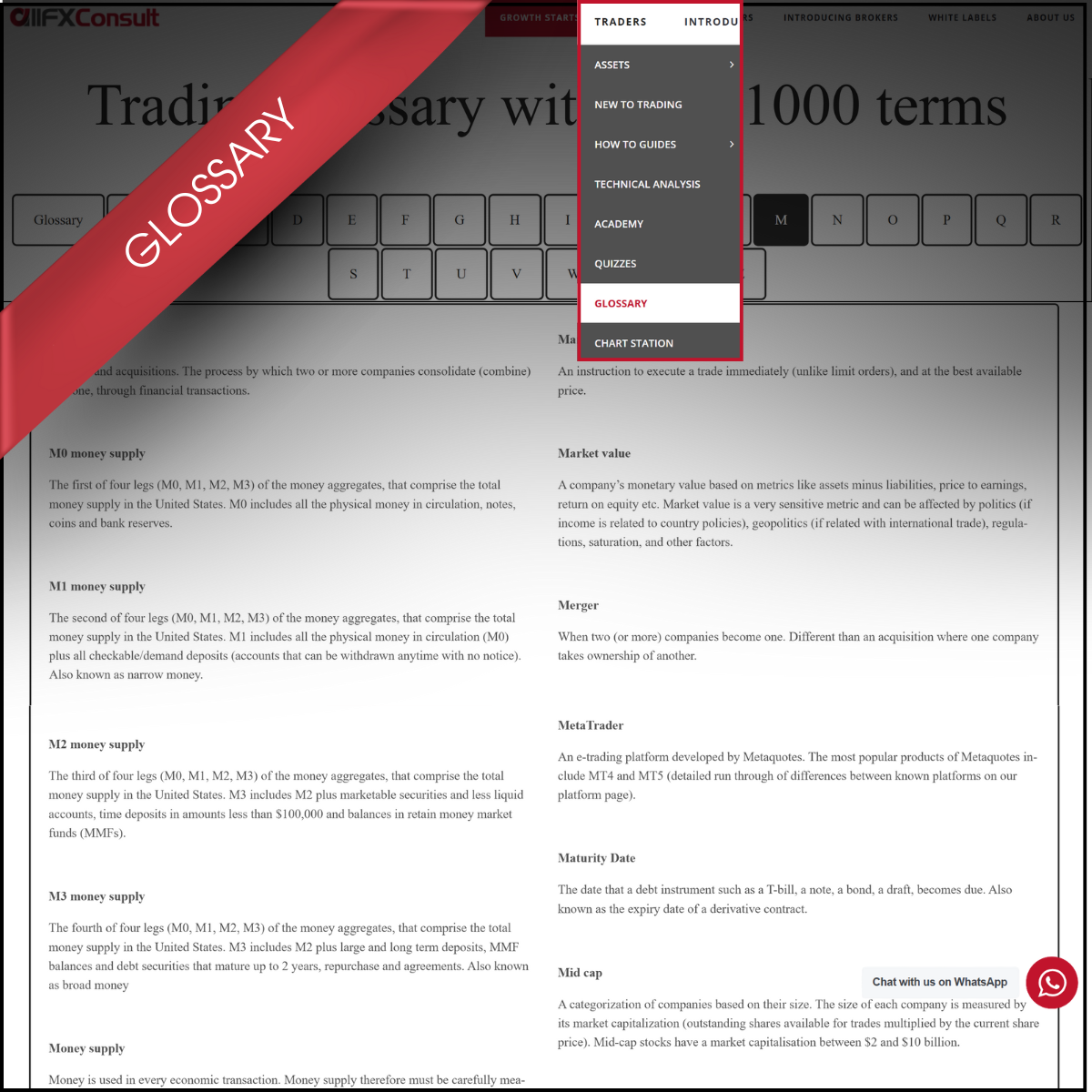 Search over 1,000 trading and investing terms with allFX-Consult