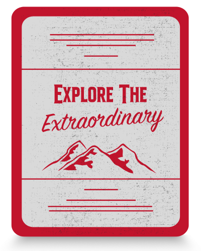 Luggage sticker denoting the exploration of capital markets